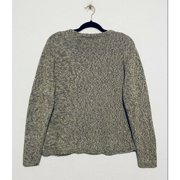 Northern Isles Sweater Womens Large Pullover Green Gray Scoop Neck Pullover - Picture 3 of 7